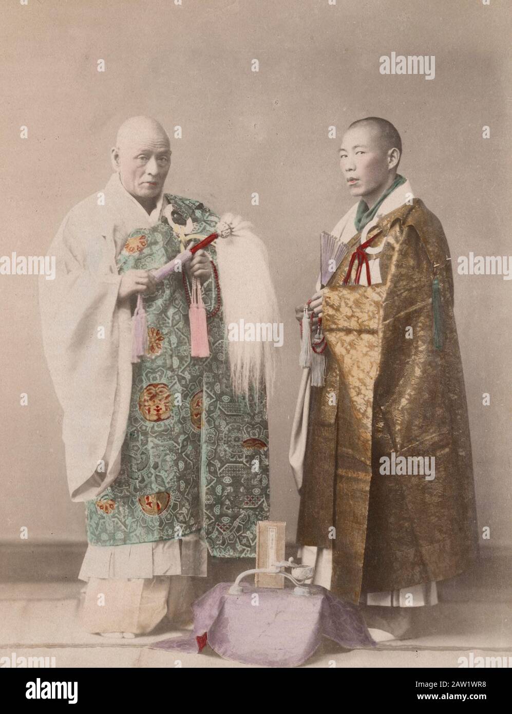 Buddhistische Priester in Japan, ca. 1890 Stockfoto