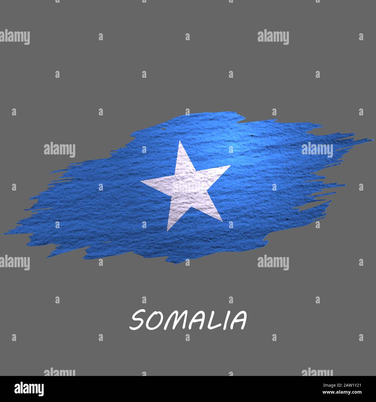 Grunge stylte Flagge Somalias. Hintergrund des Pinselstrichs Stock Vektor