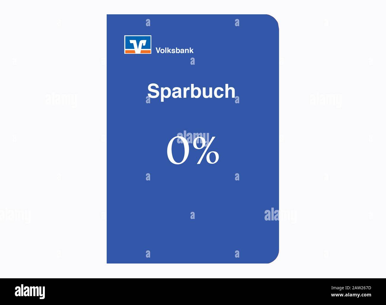 Bankbuch mit Nullzinssatz, Deutschland Stockfoto