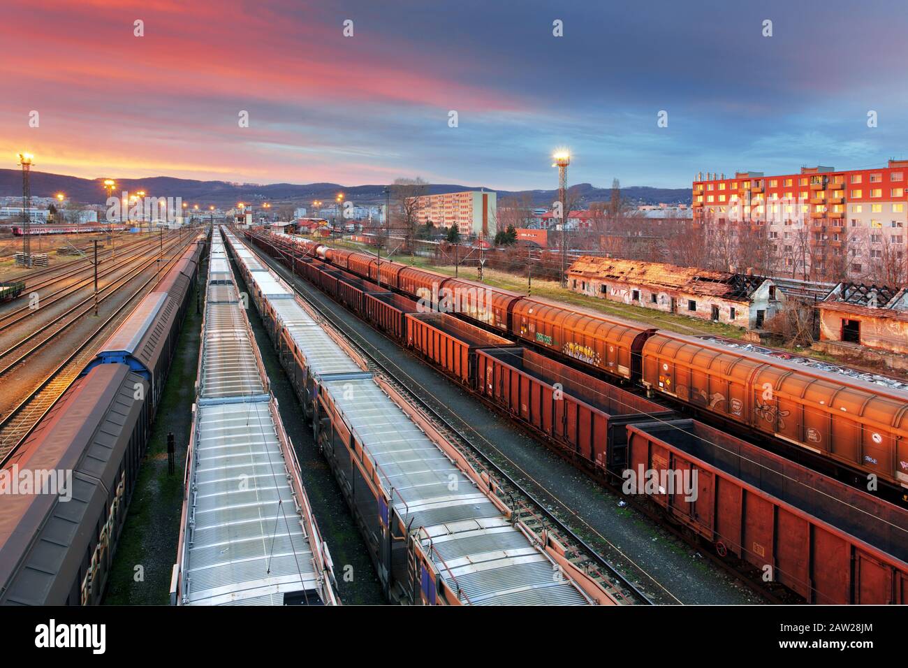 Cargo Transport - Zug Stockfoto