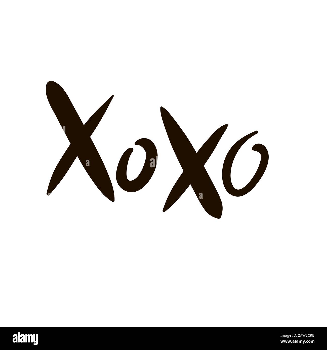 XOXO-Schriftzug für Dekorationen Stock Vektor