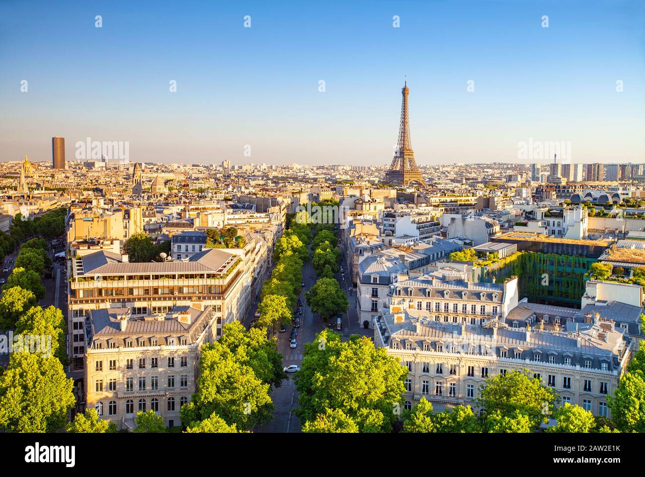 Stadtbild von paris bei Sonnenuntergang, Frankreich Stockfoto