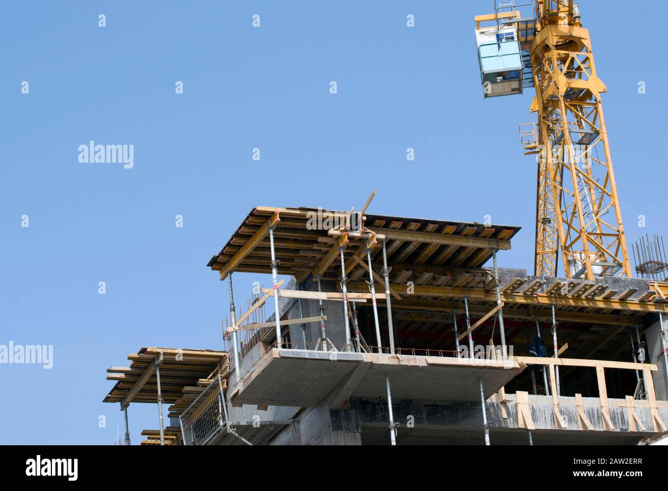 Wohnbaustellenrahmen Stockfoto