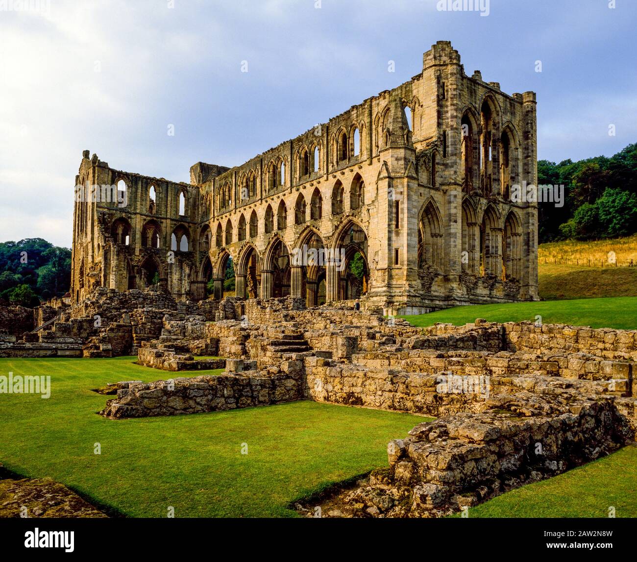 Rievaulx Abbey, Helmsley, North Yorkshire, England Stockfoto