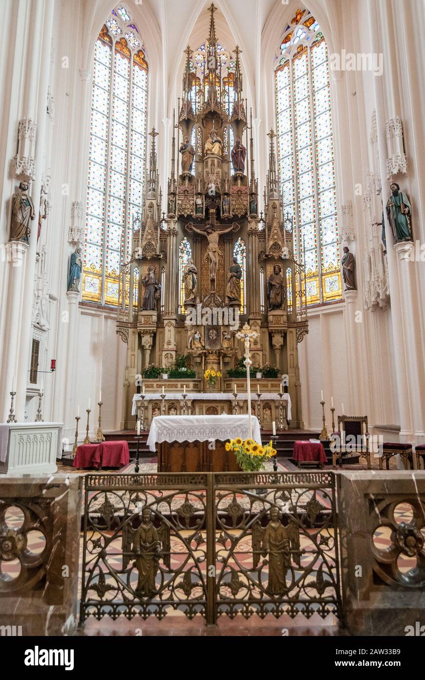 Gotischer stadtpfarrkirche Steyrer, Oberösterreich, Europa Stockfoto