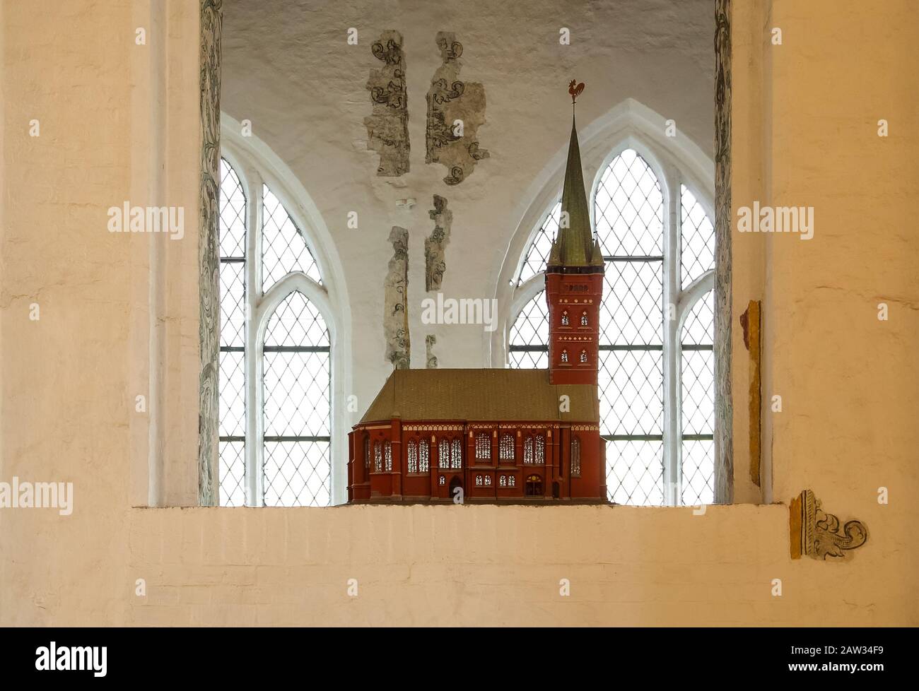 Eine Miniaturversion der St. Petri-Kirche in Lübeck. Stockfoto