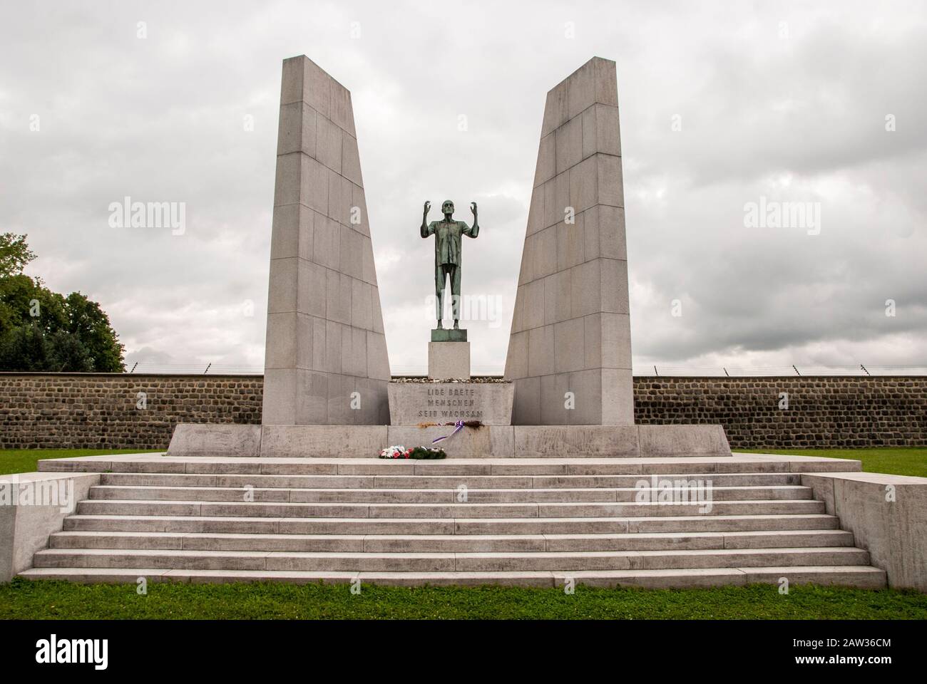 Mauthausen, Österreich, 16. August 2019 - Tschechoslowakische Gedenkstätte im Konzentrationslager Stockfoto