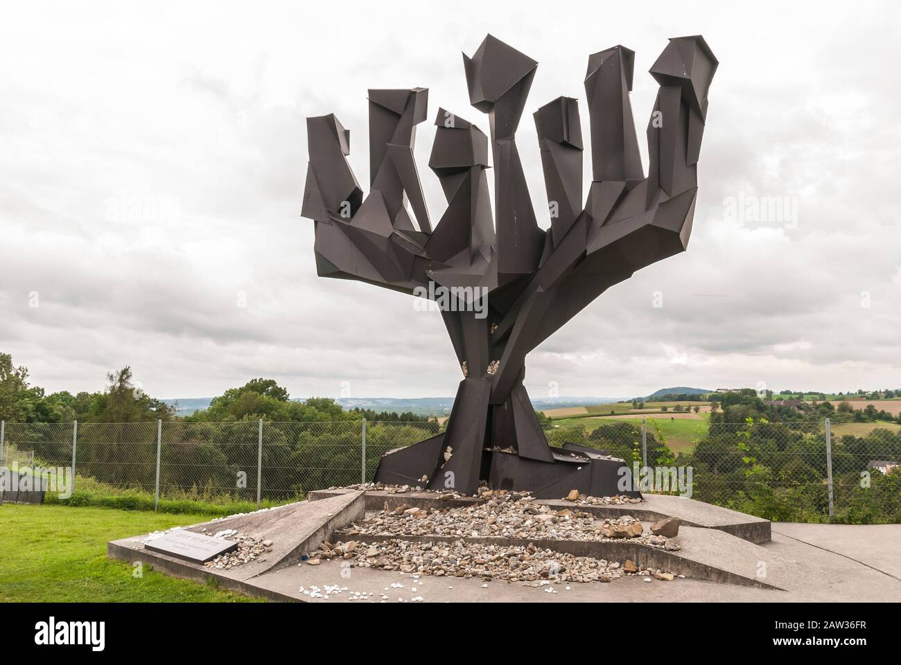 Mauthausen, Österreich, 16. August 2019 - Jüdische Gedenkstätte im Konzentrationslager Stockfoto