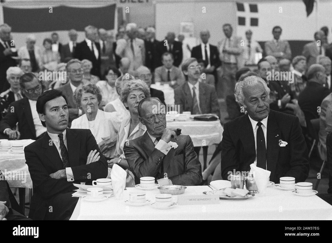 Prinz Bernhard am Tag Des Widerstands gegen Soesterberg Datum: 31. August 1985 Ort: Soesterberg, Utrechter Personenname: Bernhard, Fürst Stockfoto
