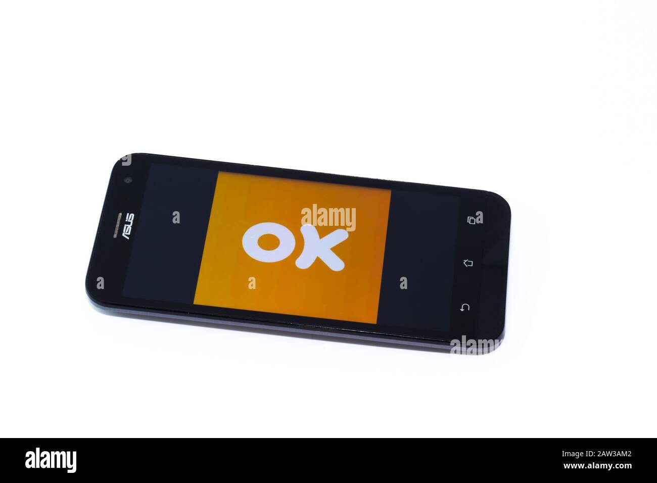 Kouvola, Finnland - 23. Januar 2020: Logo der Odnoklassniki App auf dem Bildschirm des Smartphones Asus Stockfoto