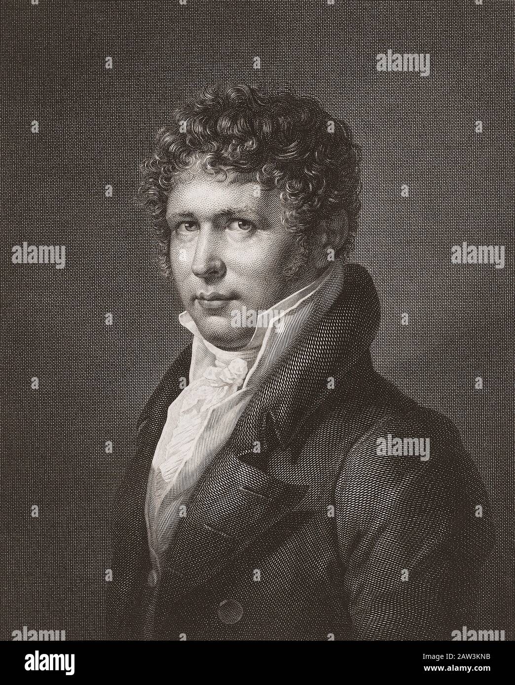 Friedrich Wilhelm Heinrich Alexander von Humboldt, 1760-1859. Preussischer Universalgelehrter, Geograph, Naturforscher, Entdecker und Verfechter Romantischer Philosophie und Wissenschaft. Stockfoto