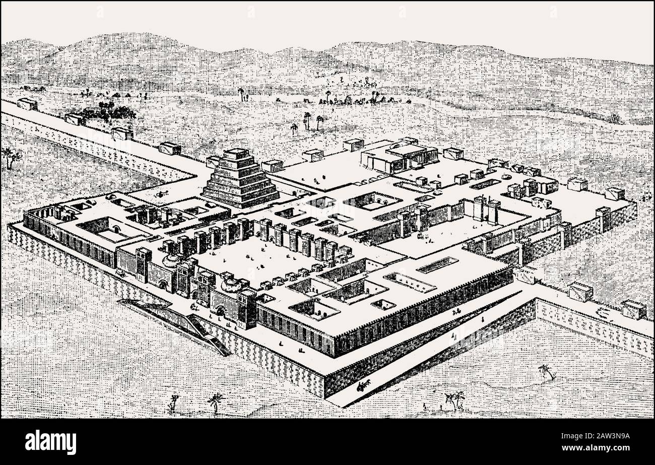 Palast von Sargon II. Von Assyrien in Dur-Sharrukin, Khorsabad, Irak Stockfoto