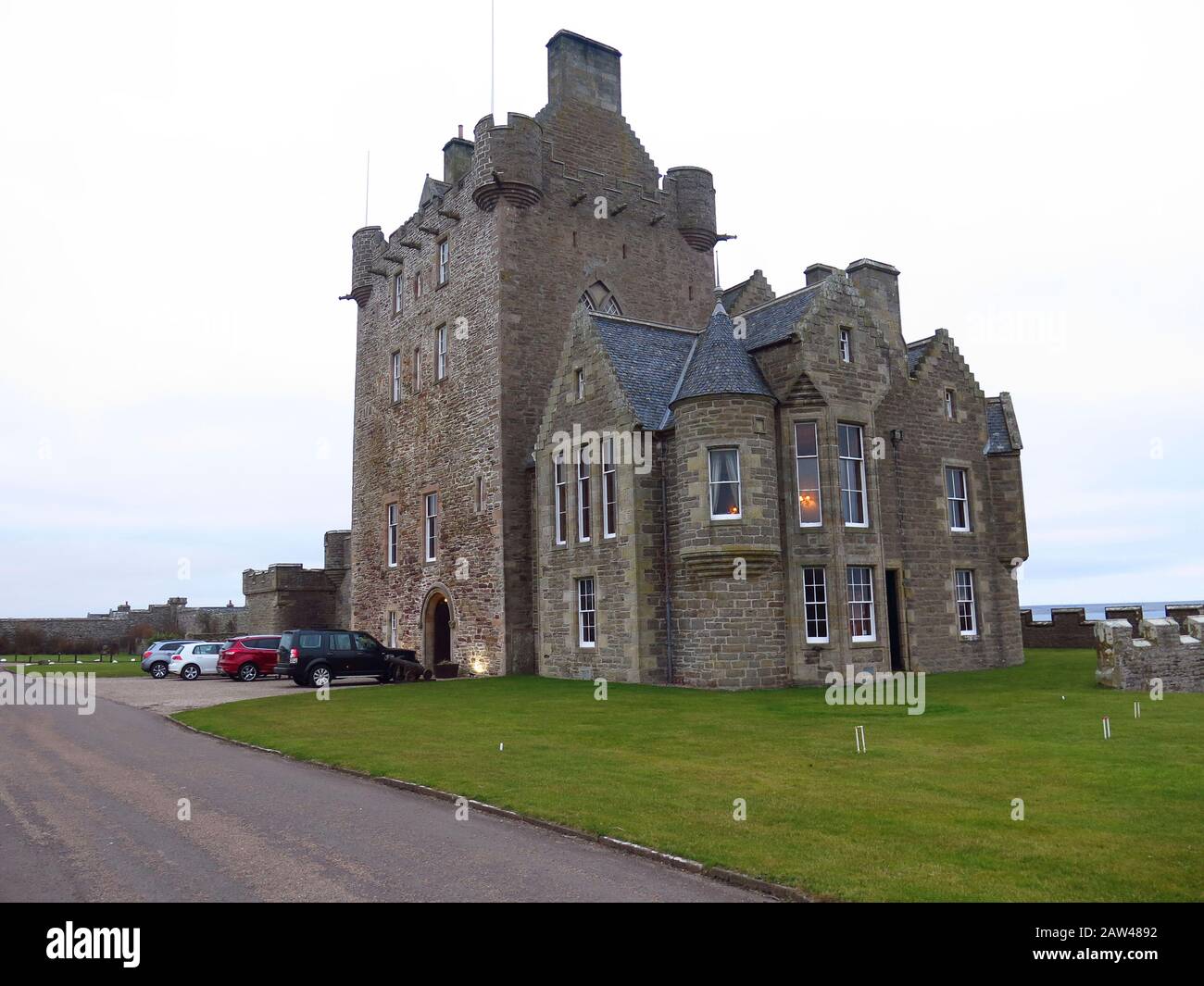 Ackergill Tower Wick Caithness Stockfoto