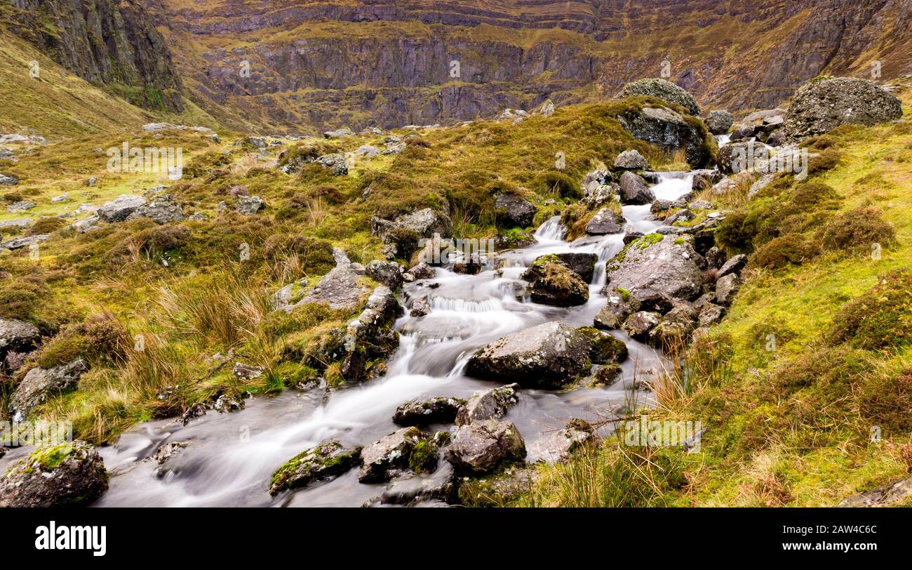 Coumshingaun Lough, Waterford, Irland Stockfoto