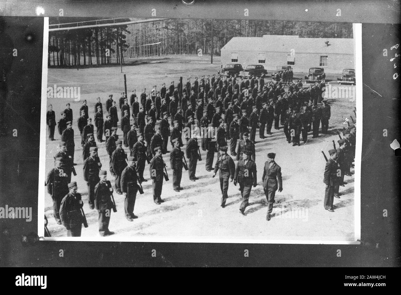 Ausbildung niederländischer Marineinfanteristen in Camp Lejeune (North Carolina, USA) Datum: 1945 Ort: Camp Lejeune, North Carolina, Vereinigte Staaten von Amerika Schlagwörter: Marine , Soldaten, Name Der Person des zweiten Weltkriegs: Lejeune Stockfoto