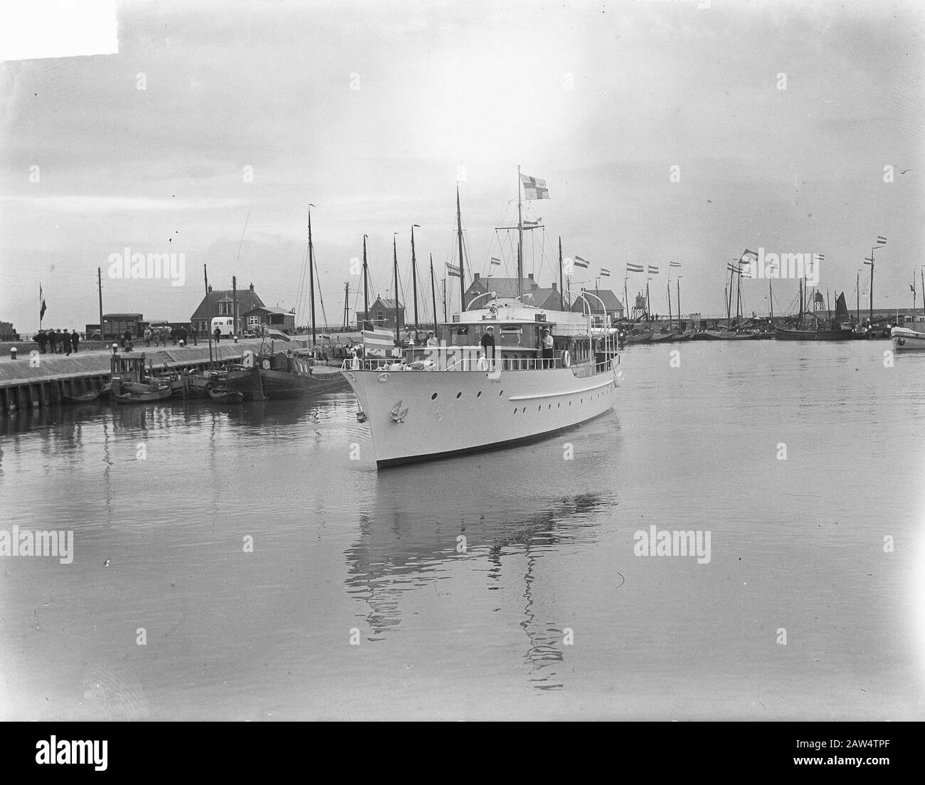 Königsbesuch Friesland Datum: 25. September 1950 Ort: Friesland Schlüsselwörter: Königlicher Besuch Stockfoto