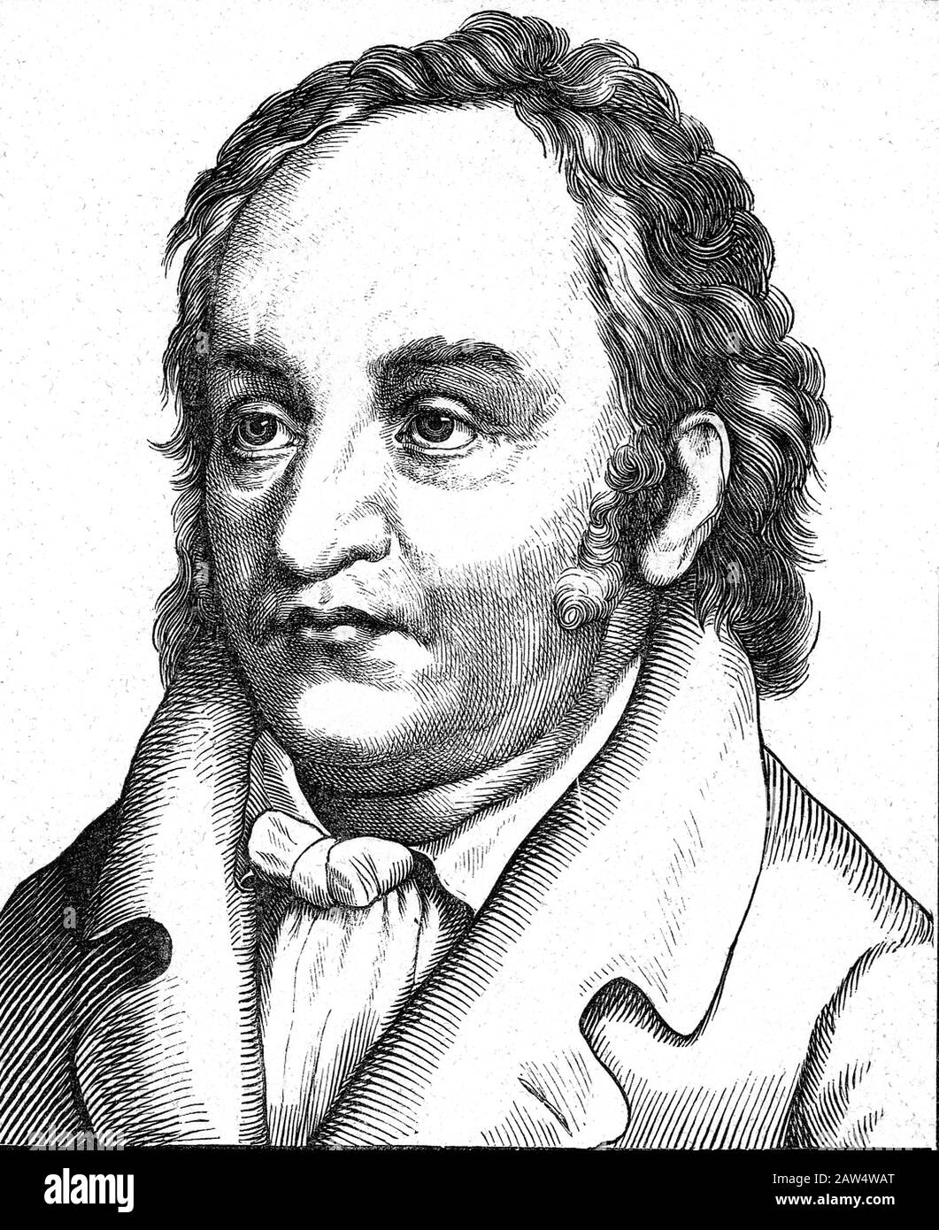 1810 Ca, DEUTSCHLAND: Der deutsche Romantiker und Pädagogik Johann Paul Friedrich Richter alias Jean Paul (* um 173-1825), eingraviert im Porträt Stockfoto