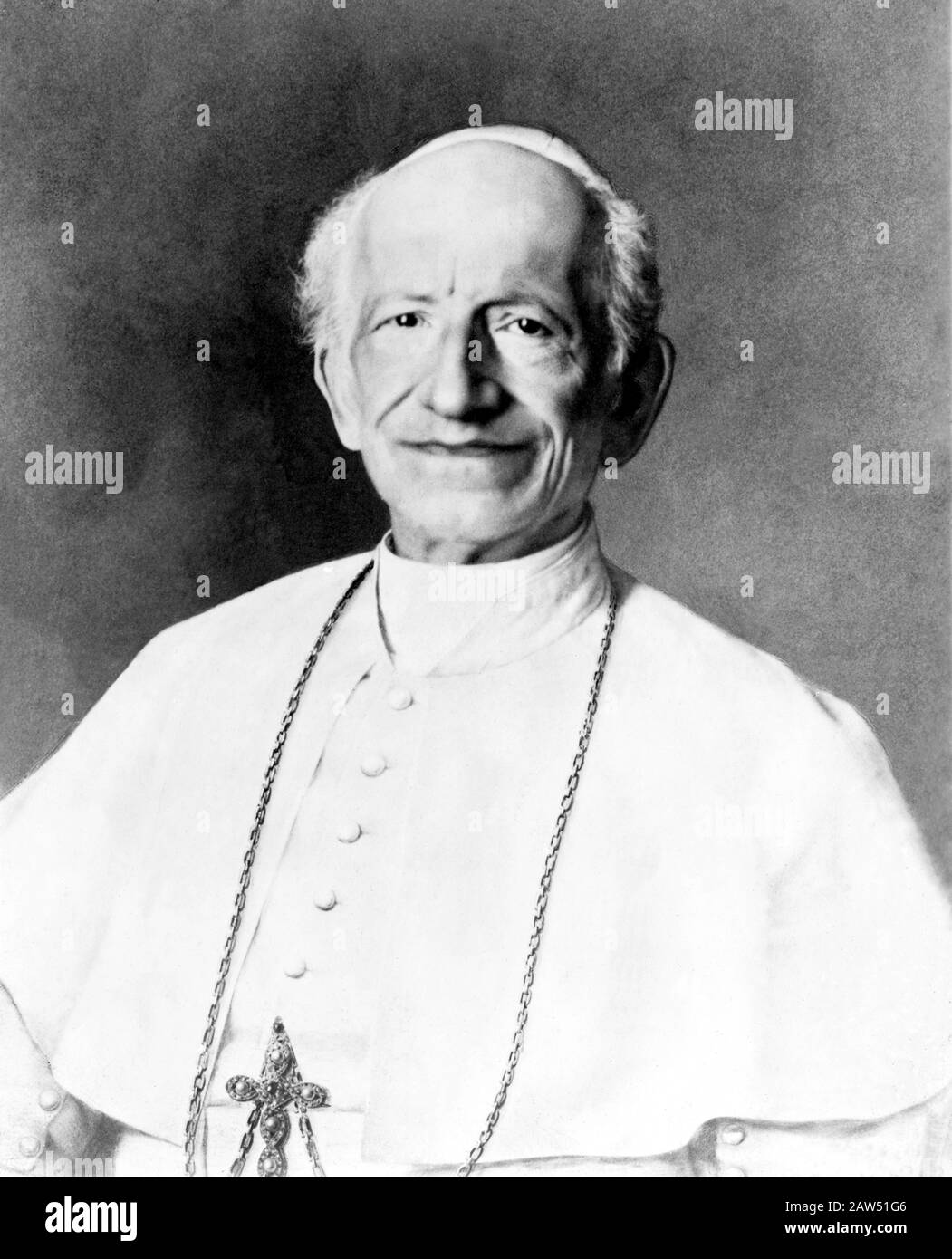 1890 Ca, Città del VATICANO, ROM, ITALIEN: Der Papst LEONE XIII (* 1810; † 1903) . Der gebürtige Vinczo Gioacchino Raffaele Luigi PECCI war der 256 Stockfoto