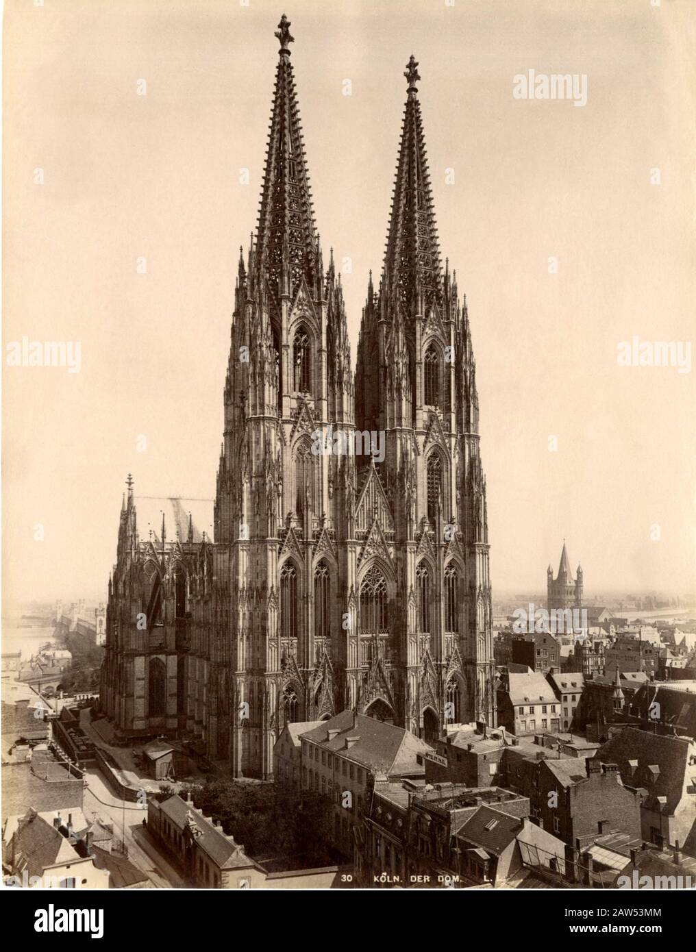 Um das Jahr 1880: KÖLN, Nordrhein-Westfalen, DEUTSCHLAND: Der Kölner Dom . - GERMANIA - COLONIA - KÖLN - KÖLN - FOTO STORICHE - GESCHICHTE - GEO Stockfoto