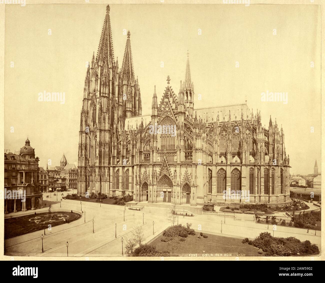 Um das Jahr 1880: KÖLN, Nordrhein-Westfalen, DEUTSCHLAND: Der Kölner Dom . - GERMANIA - COLONIA - KÖLN - KÖLN - FOTO STORICHE - GESCHICHTE - GEO Stockfoto
