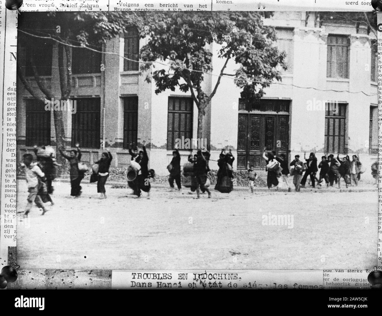 Krawalle in Indochina Datum: 7. Januar 1947 Ort: Indochina Stockfoto