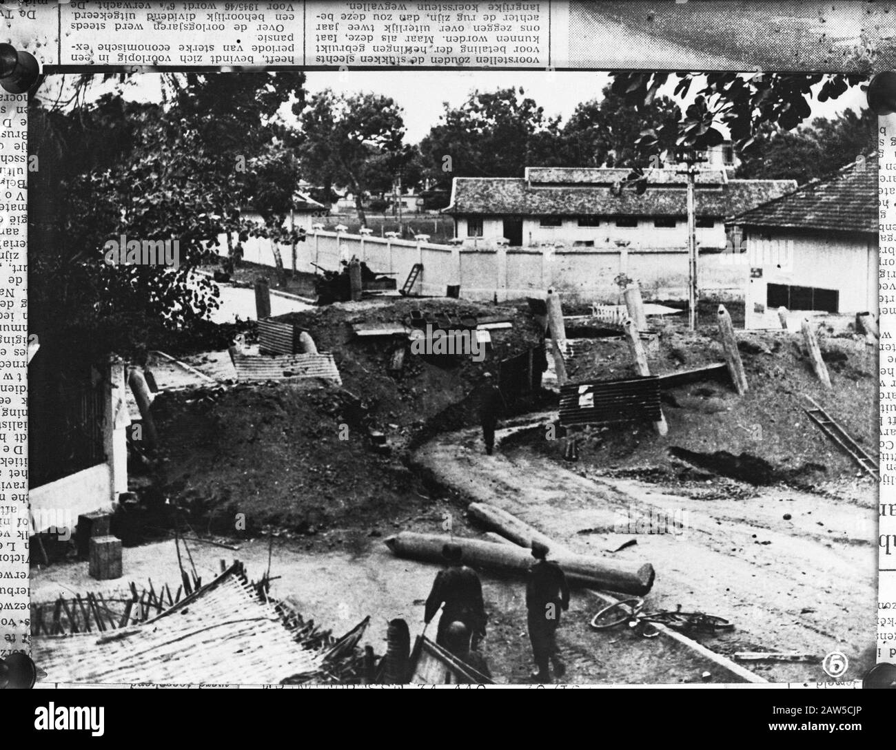 Krawalle in Indochina Datum: 2. Januar 1947 Ort: Indochina Schlüsselwörter: Landschaften Stockfoto