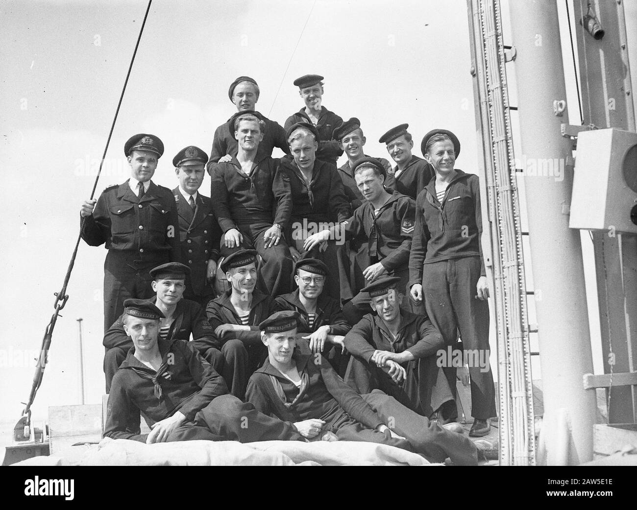 Radarbeauftragter mit Schulungsleiter Datum: 1. Juli 1947 Stockfoto