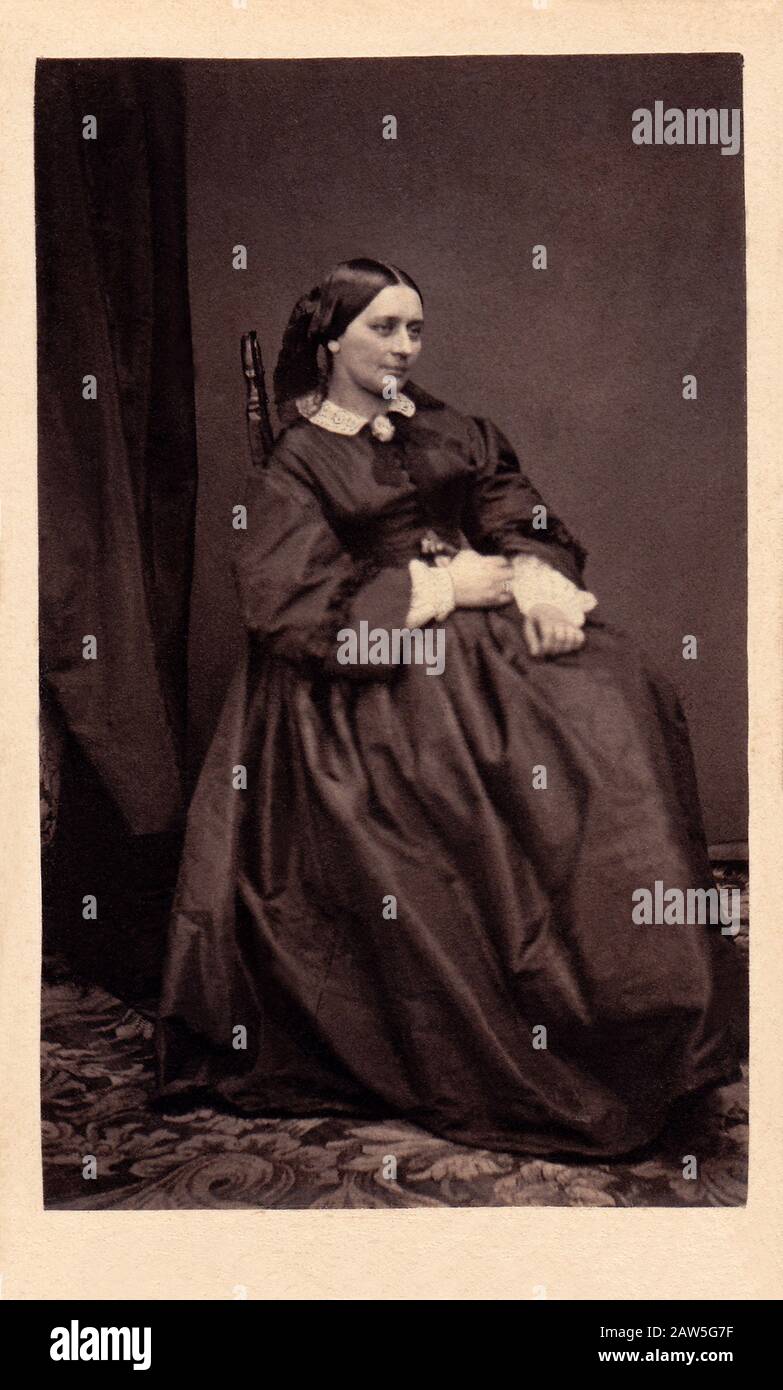1860 Ca, DEUTSCHLAND: Die deutsche Pianistin und Musikkomponistin CLARA SCHUMANN (* um WIECK, * um 187; † um 1896). Frau von Robert Schumann, die einen Teil von ihm benutzte Stockfoto