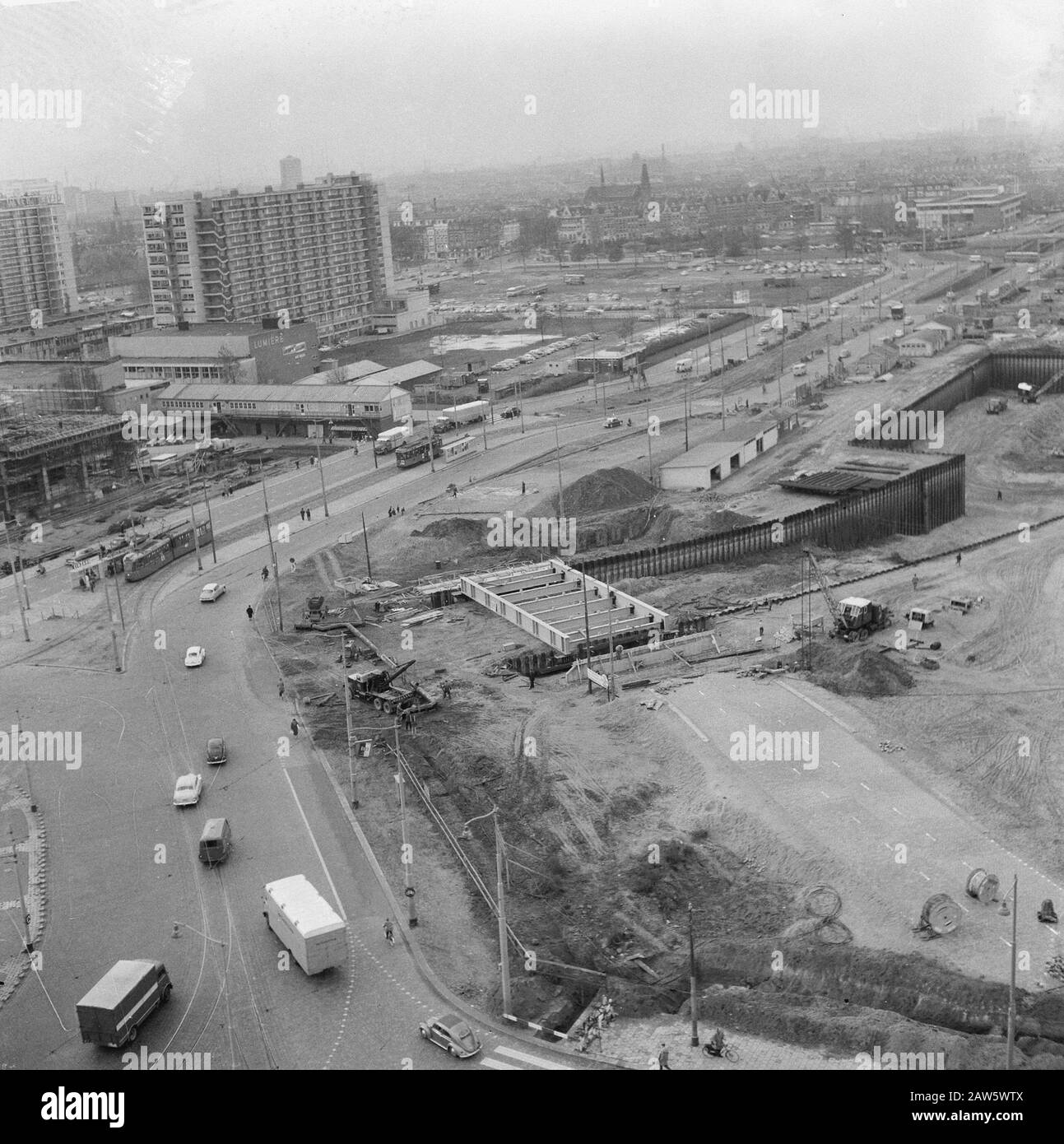 Metro Funktioniert. Zusammenfassung Trockendock Weena Datum: 2. November 1961 Schlagwörter: Baudocks, U-Bahnen, Karten Stockfoto