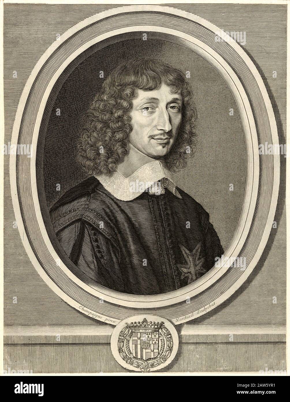 1643 Ca, FRANKREICH: Der französische Politiker und Schriftsteller Henri du Plessis-Guénégaud (* 1609 ca. - 1676 ), graviertes Porträt von Robert Nanteuil (* 1623; † 167 Stockfoto