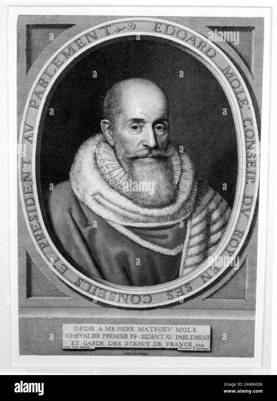 1653, FRANKREICH: Der französische Politiker EDOUARD MOLE ( Édouard Molé , 1540 - 1614 ), graviert im Porträt von Robert Nanteuil (* 1623; † 1678). Vater von Po Stockfoto