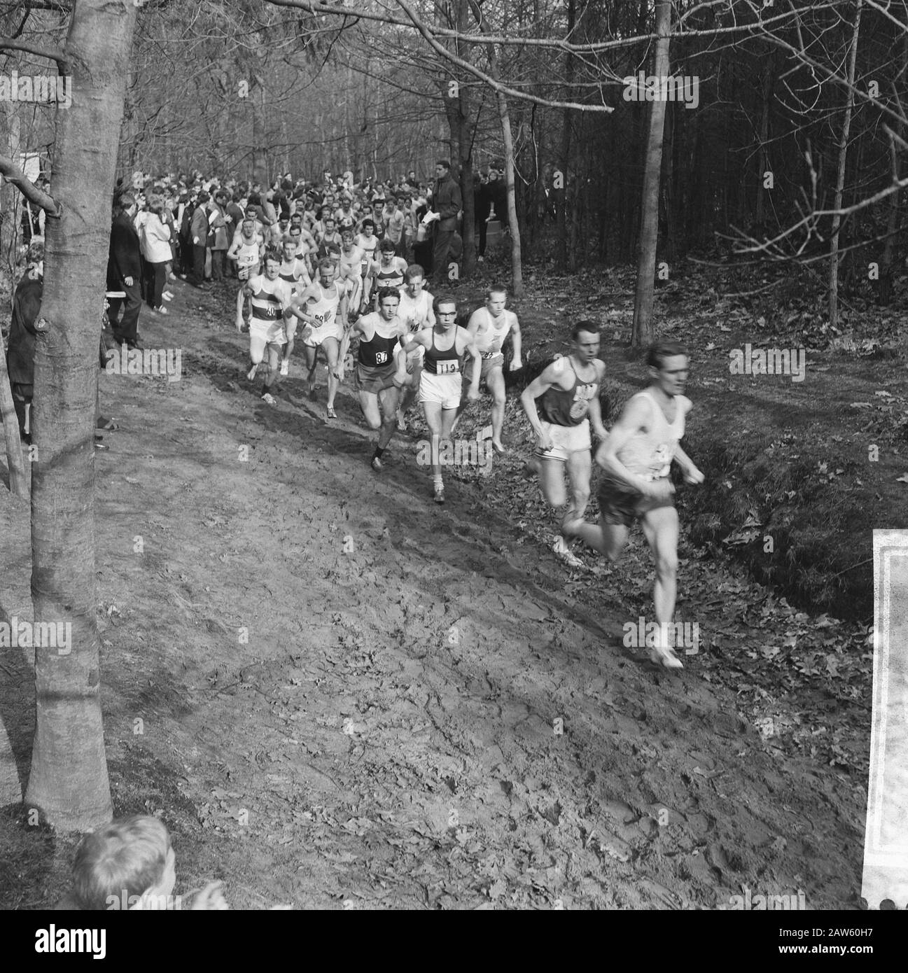 Nationale Cross-Country-Meisterschaften 1966 in Apeldoorn, Liste der Männer Datum: 6. März 1966 Ort: Apeldoorn, Gelderland Schlüsselwörter: Charts, Cross-Country-Meisterschaften Stockfoto