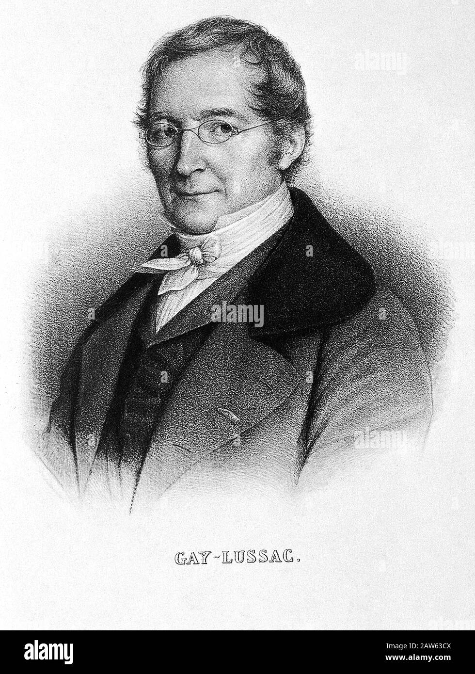 Ca. 218 Ca, FRANKREICH: Der französische Chemiker und Physiker Louis-Joseph SCHWULE-LUSSAC (* um 790-1850 in Paris). Er ist vor allem für seine Entdeckung bekannt, dass Wasser hergestellt wird Stockfoto