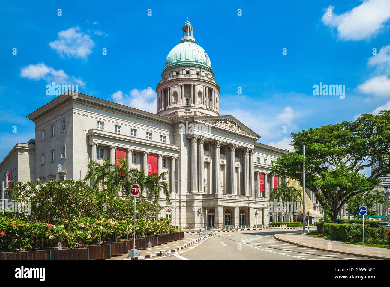 Fassade der Nationalgalerie Singapur Stockfoto