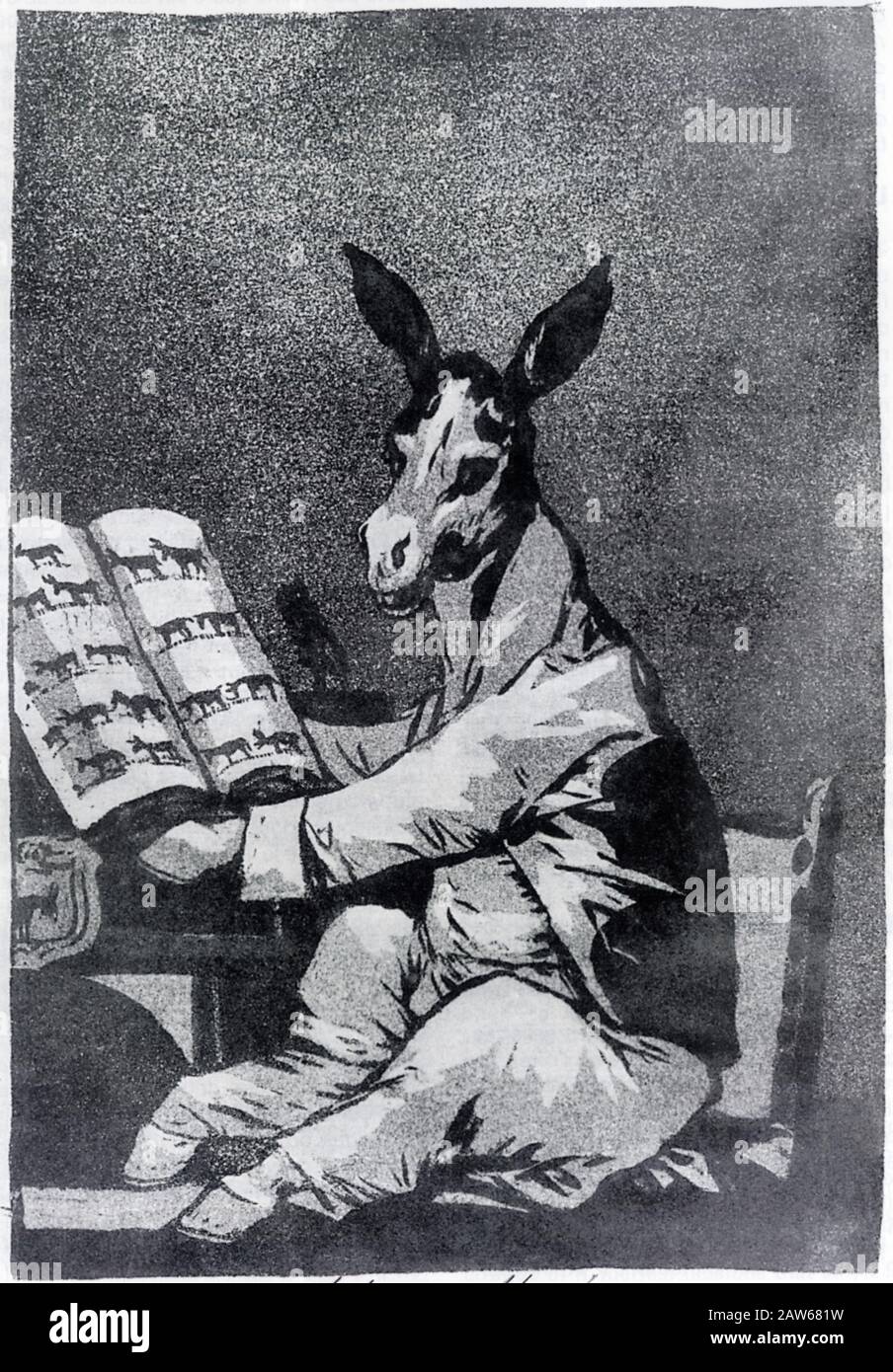 Goya.Les caprices.Estampe.1799.Los Caprichos. Stockfoto