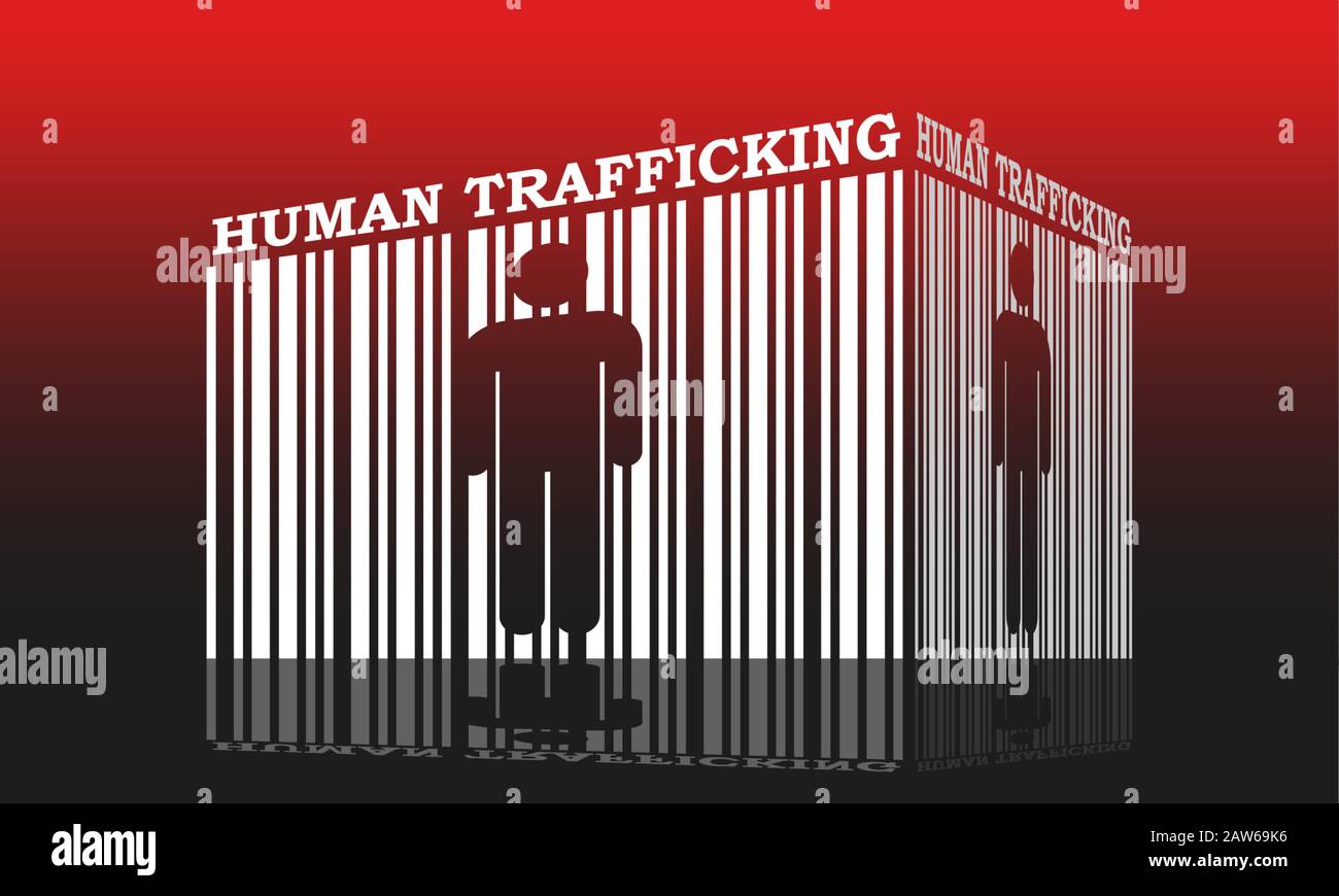 Menschenhandel relative Bild Stock Vektor