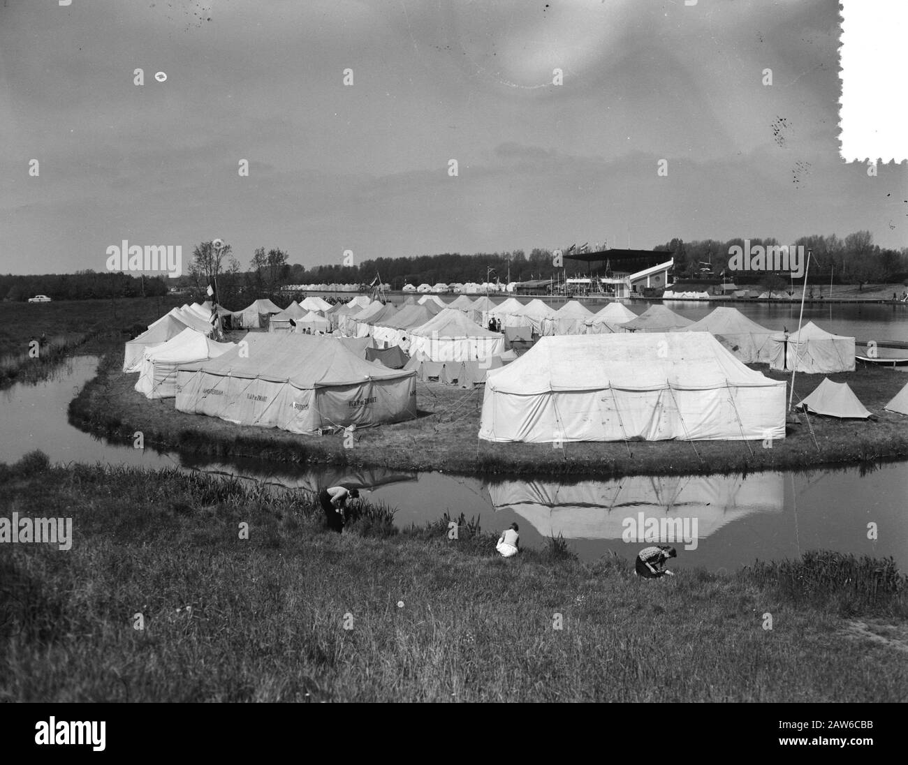 Übersicht Internationale Meisterschaft der Natur Bosbaan Datum: 30. Mai 1955 Ort: Amsterdam, Amsterdam Wald, Bosbaan, Nordholland Stichwörter: Meisterschaften, Listings Stockfoto