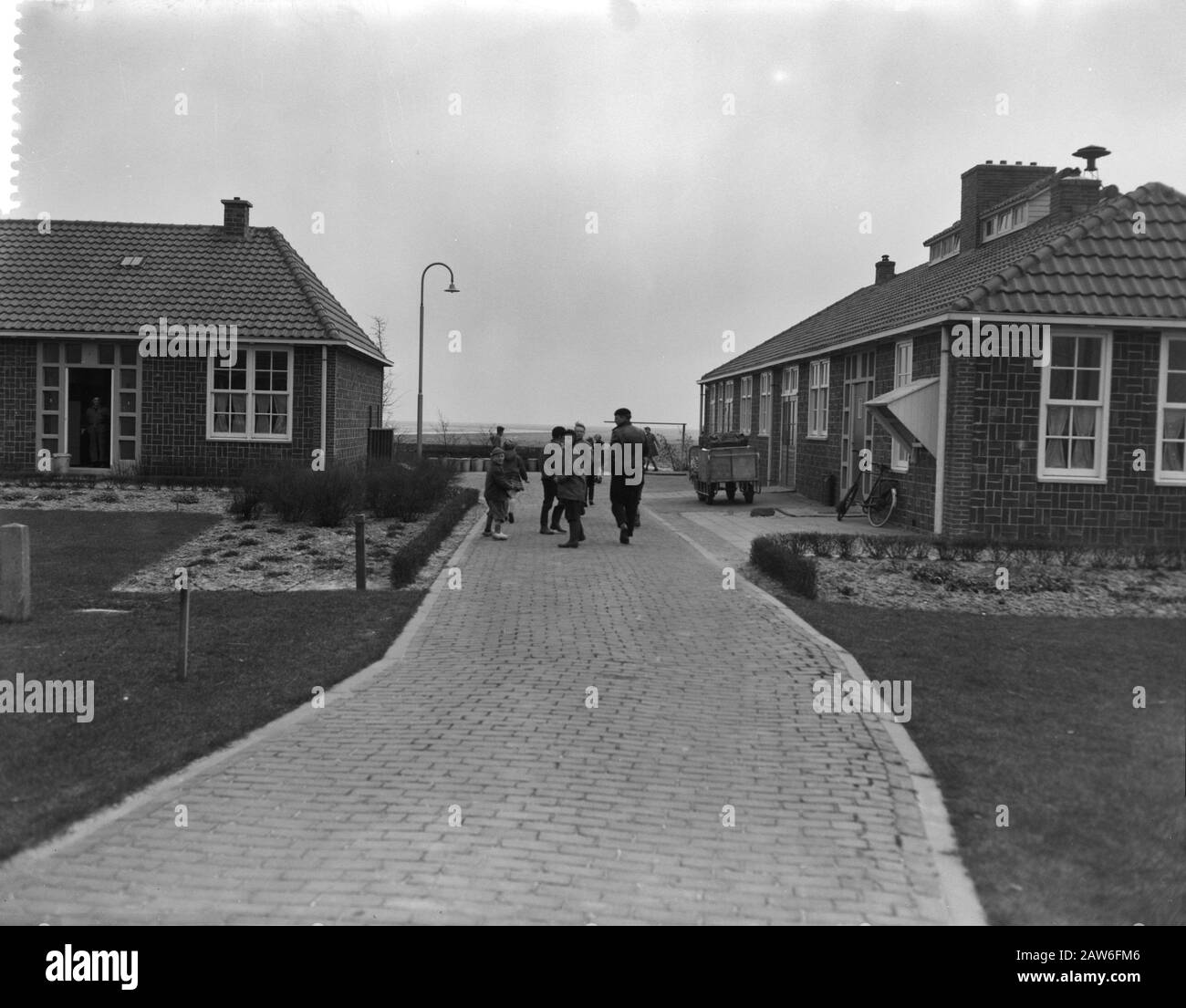 Polder Eastern Flevoland ist das Trockendatum: 16. April 1958 Standort: Flevoland Schlüsselwörter: Polder Stockfoto