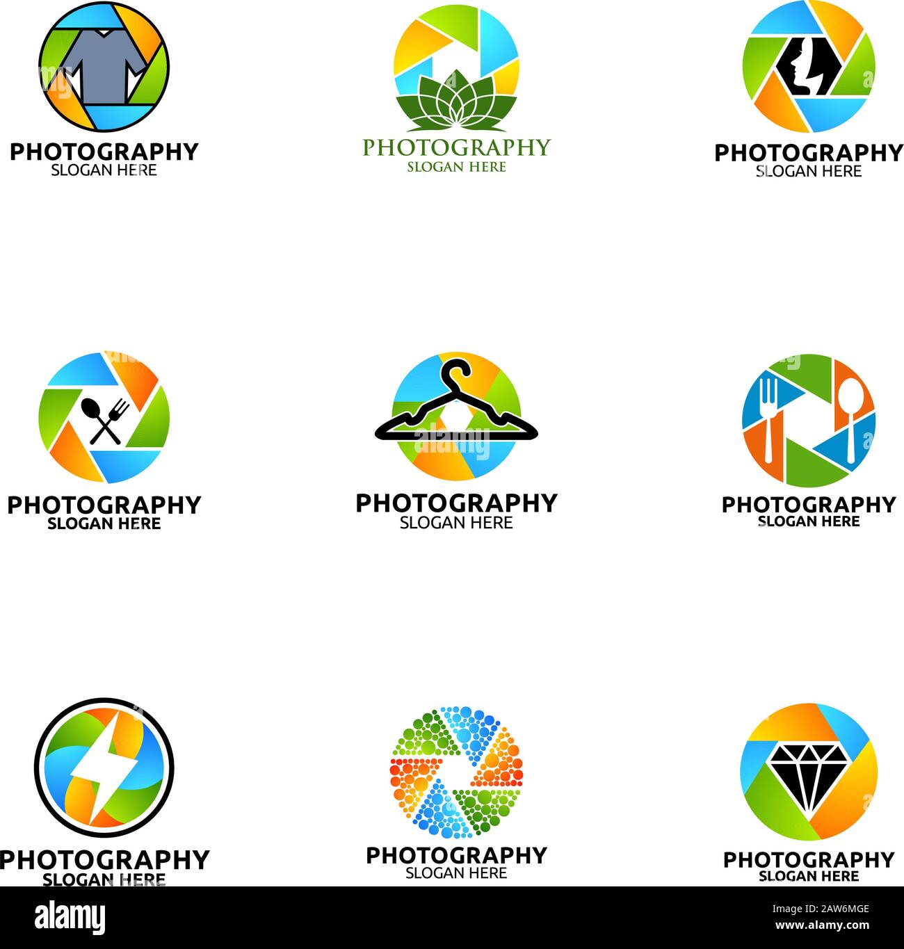 Abstraktes Design Für Vektorlogo In Der Kamerafotografie Stock Vektor