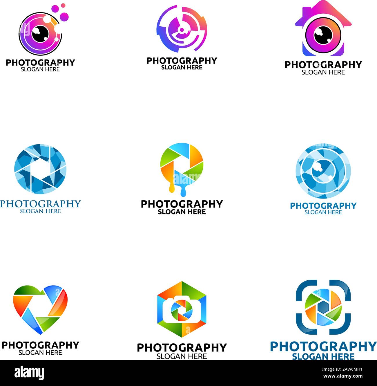 Abstraktes Design Für Vektorlogo In Der Kamerafotografie Stock Vektor