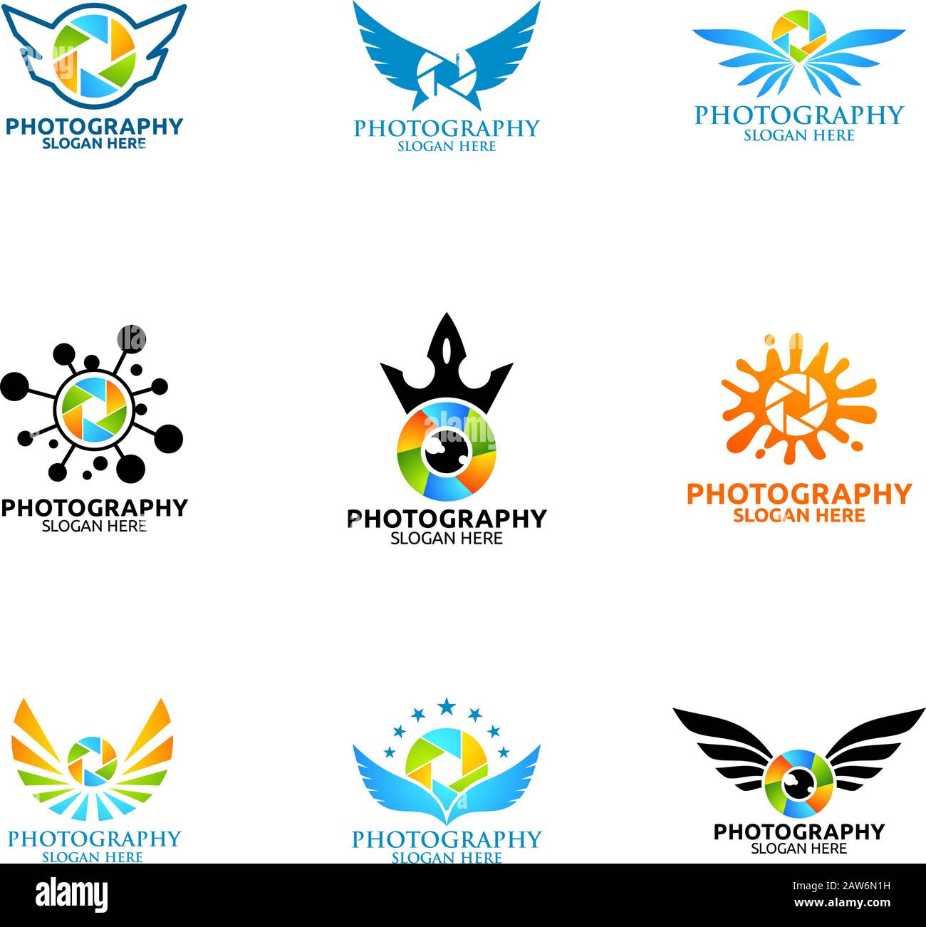 Abstraktes Design Für Vektorlogo In Der Kamerafotografie Stock Vektor