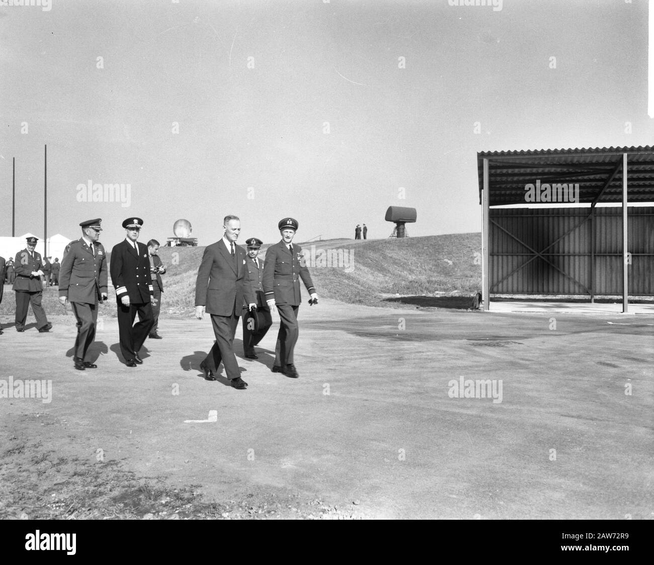 Raketenstartplatz in Deutschland übertragen. Schaper und Calmeyer Datum: 10. Oktober 1961 Standort: Deutschland Schlagwörter: Transfers, Startplätze, Raketenperson Name: Calmeyer, SCHAPER Stockfoto