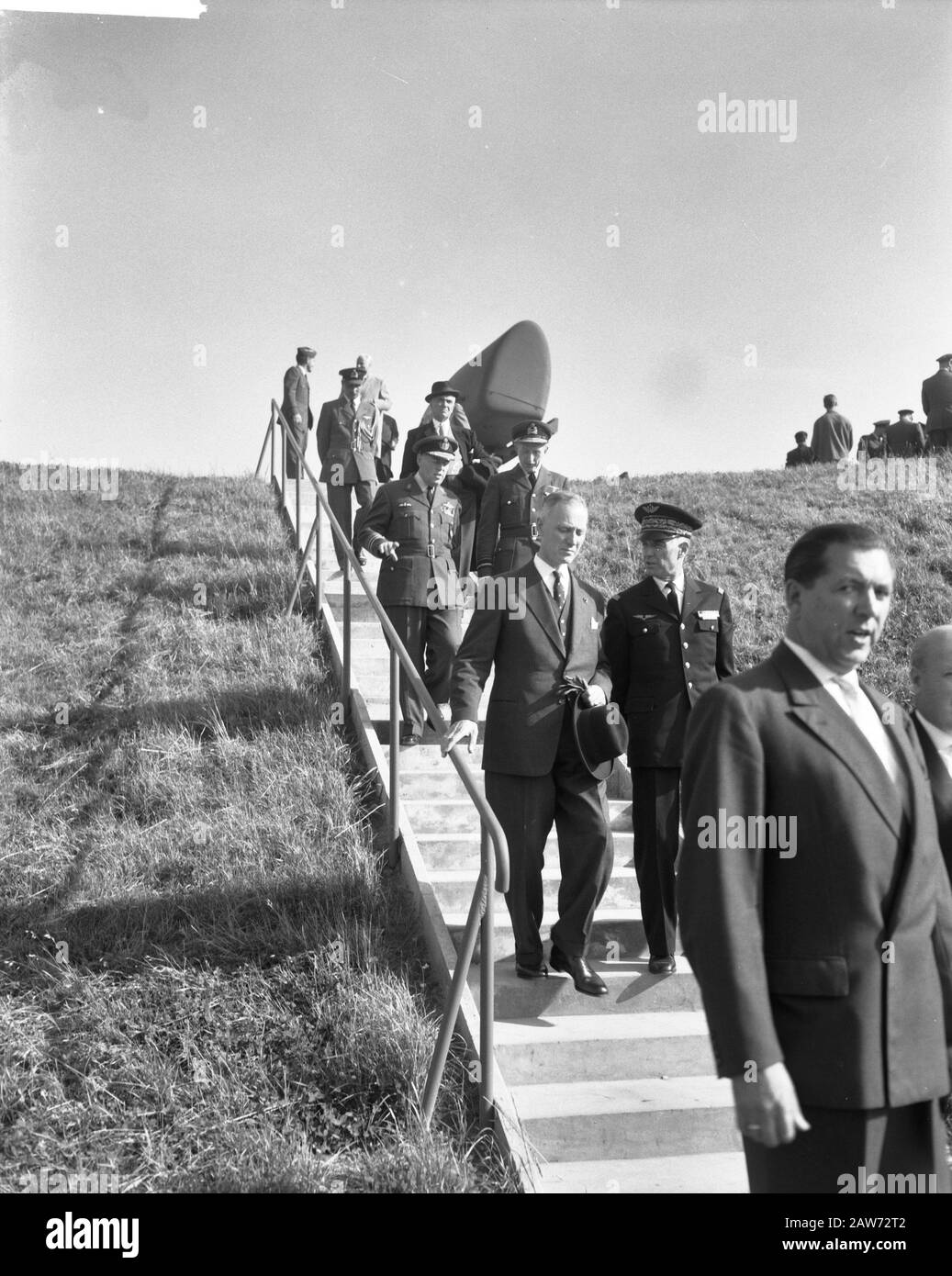 Raketenstartplatz in Deutschland übertragen. General Patricks Calmeyer Foreground Datum: 10. Oktober 1961 Standort: Deutschland Schlagwörter: Transfers, Startplätze, Rakete Stockfoto