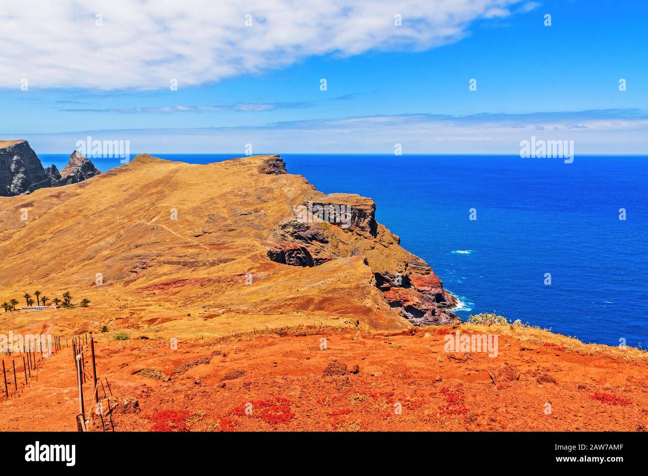 Cais di Sardinha, Baia d'Abra - Wanderweg am östlichsten Punkt Madeiras - Ponta de Sao Lourenco Stockfoto