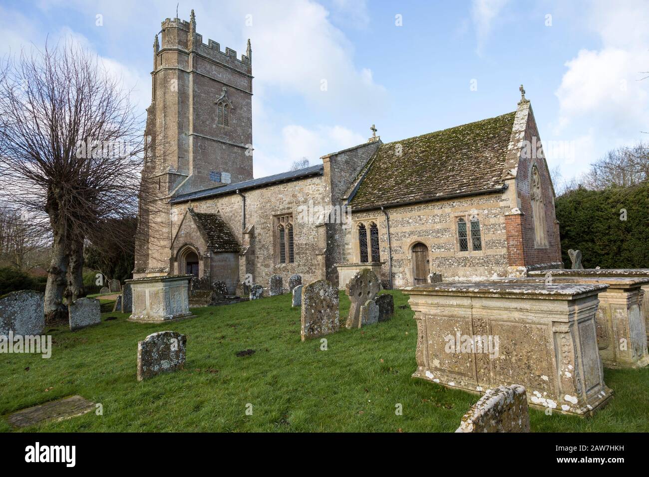 Historische Dorfpfarrei von Allerheiligen, Marden, Wiltshire, England
