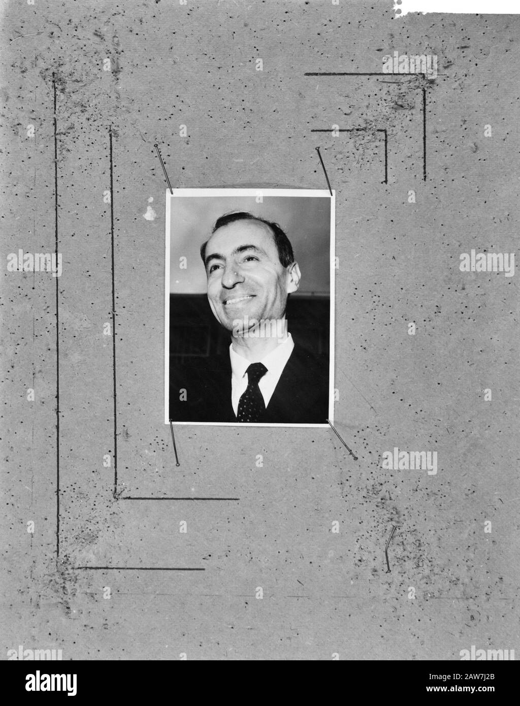 Michel Acloq (Parteichef Baath) (Chef) Datum: 25. März 1963 Stockfoto