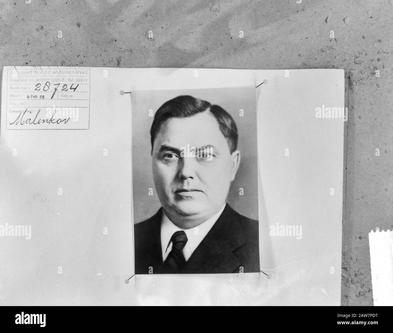 Malenkov (Leiter) Datum: 14. April 1964 Stockfoto