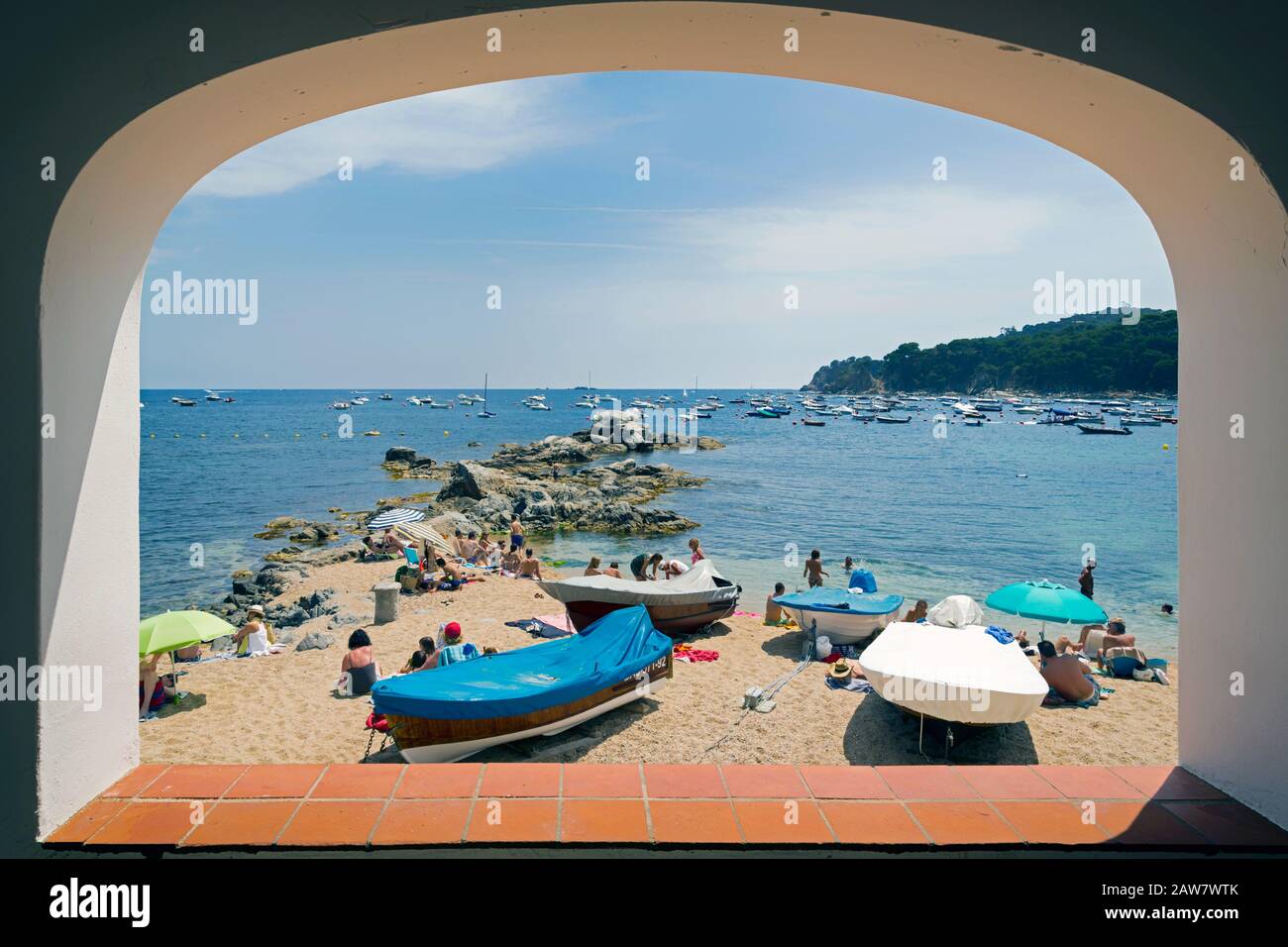 Calella de Palafrugell, Provinz Girona, Costa Brava, Katalonien, Spanien. Stockfoto