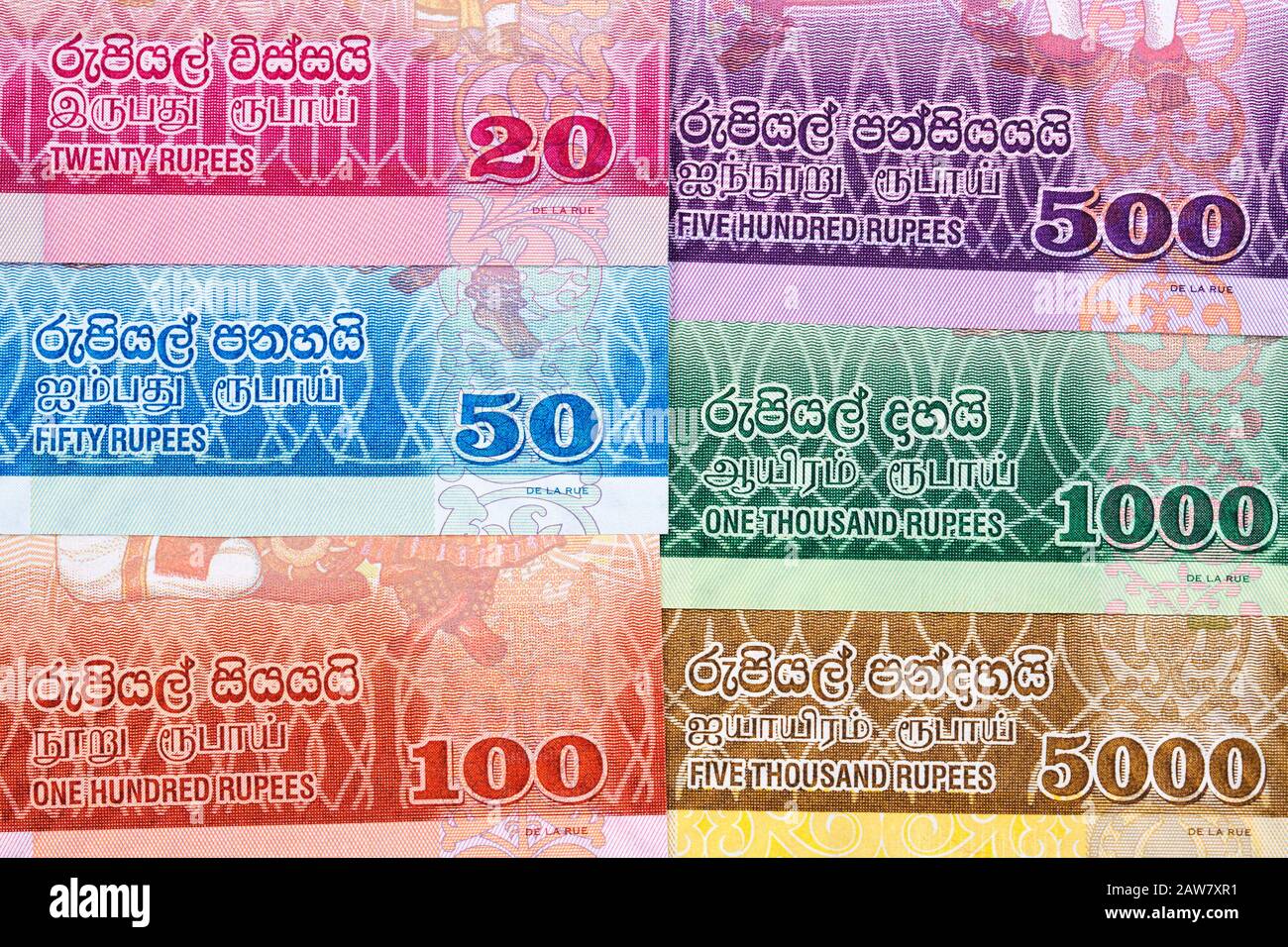 Geld aus Sri Lanka ein geschäftlicher Hintergrund Stockfoto