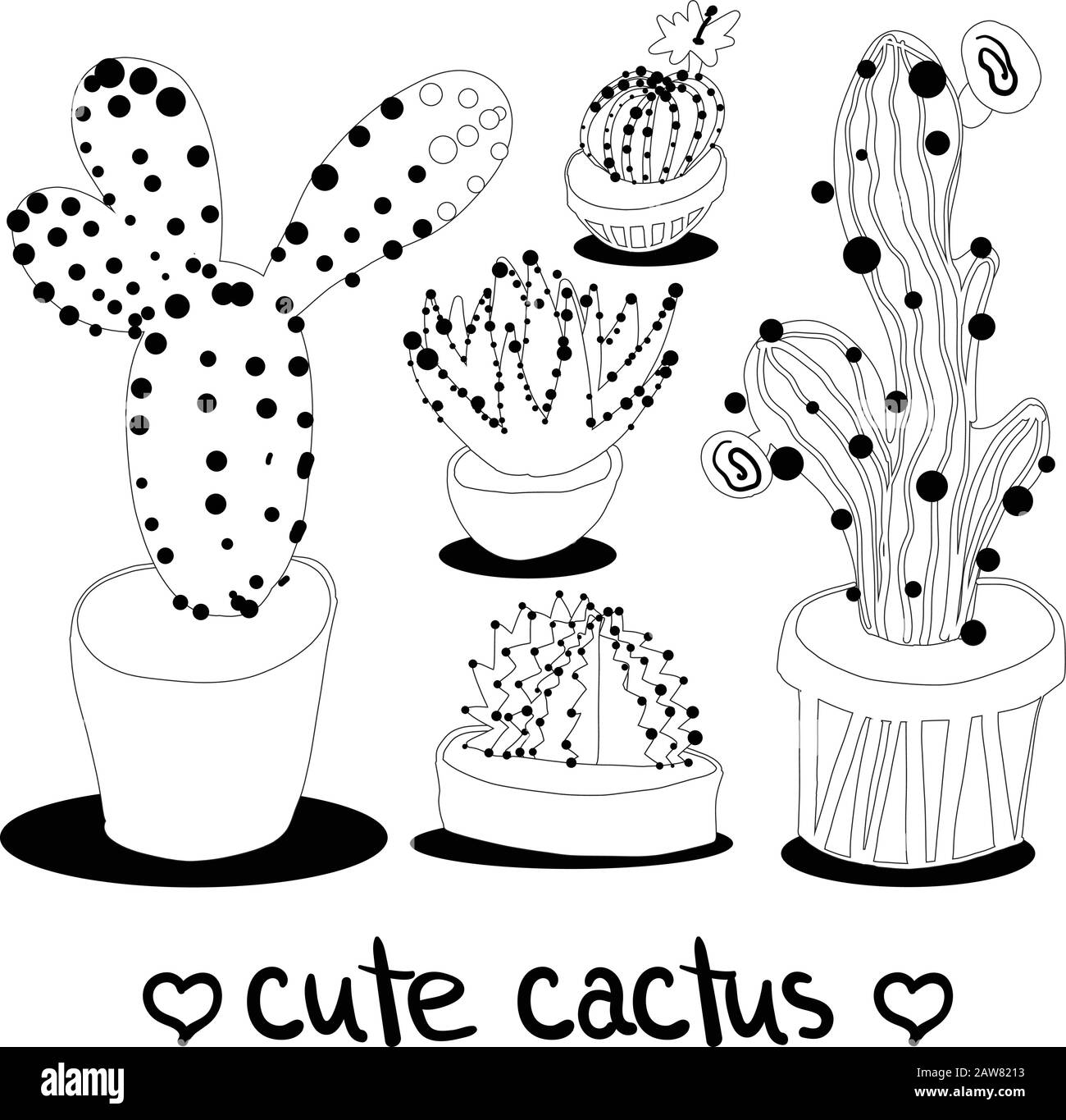 Cactus-Vektorgrafiken Stock Vektor